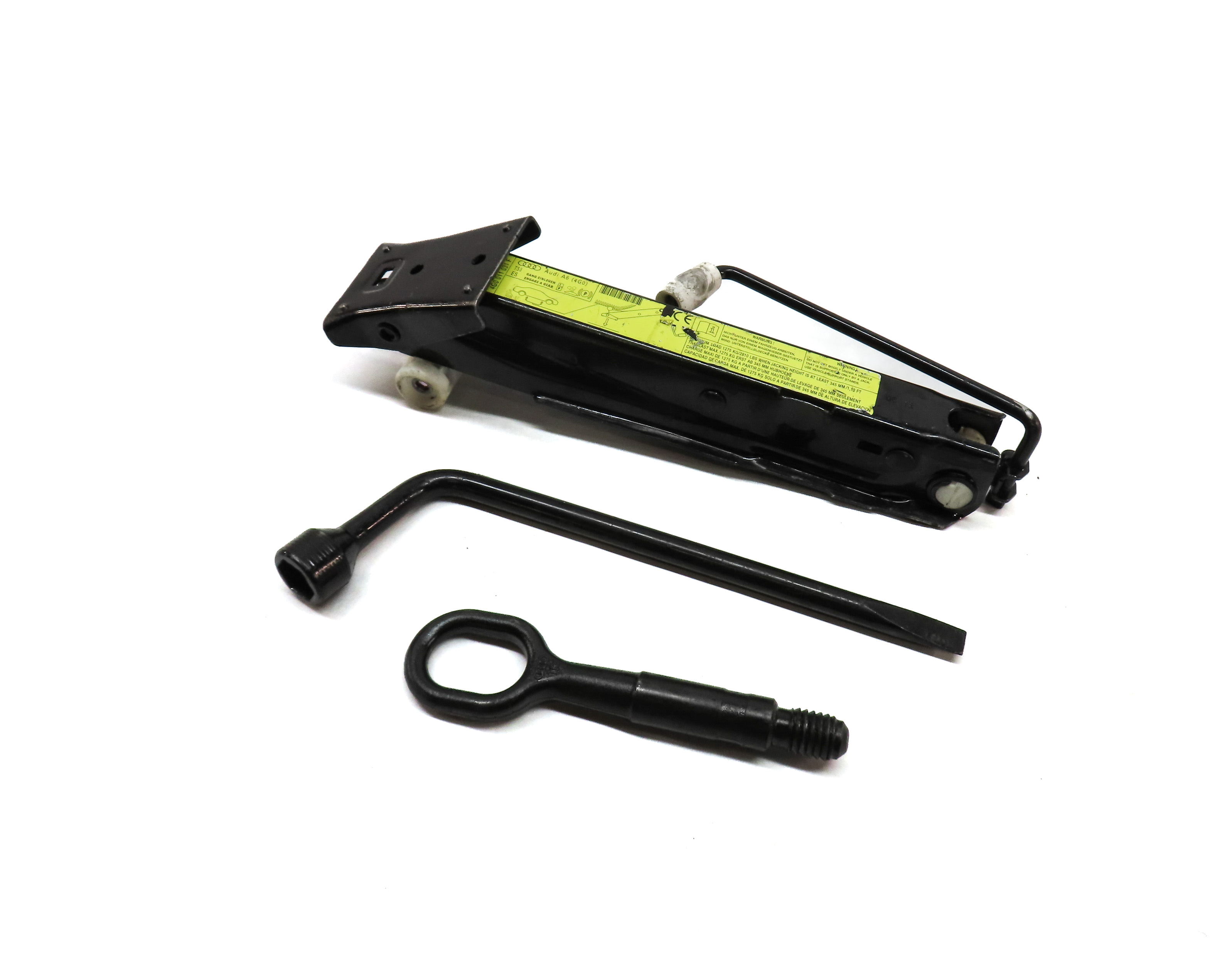 2012-2018 AUDI A6 S6 A7 S7 RS7 (C7) SPARE TIRE JACK w/ LUG WRENCH TOW HOOK TOOLS — exact item pictured